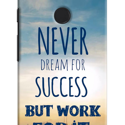 Never Dream For Success But Work For It Google Pixel 3 Hard Case Back Cover by Casekaro