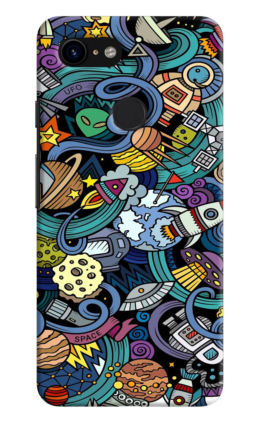Space Abstract Google Pixel 3 Back Cover, Hard case
