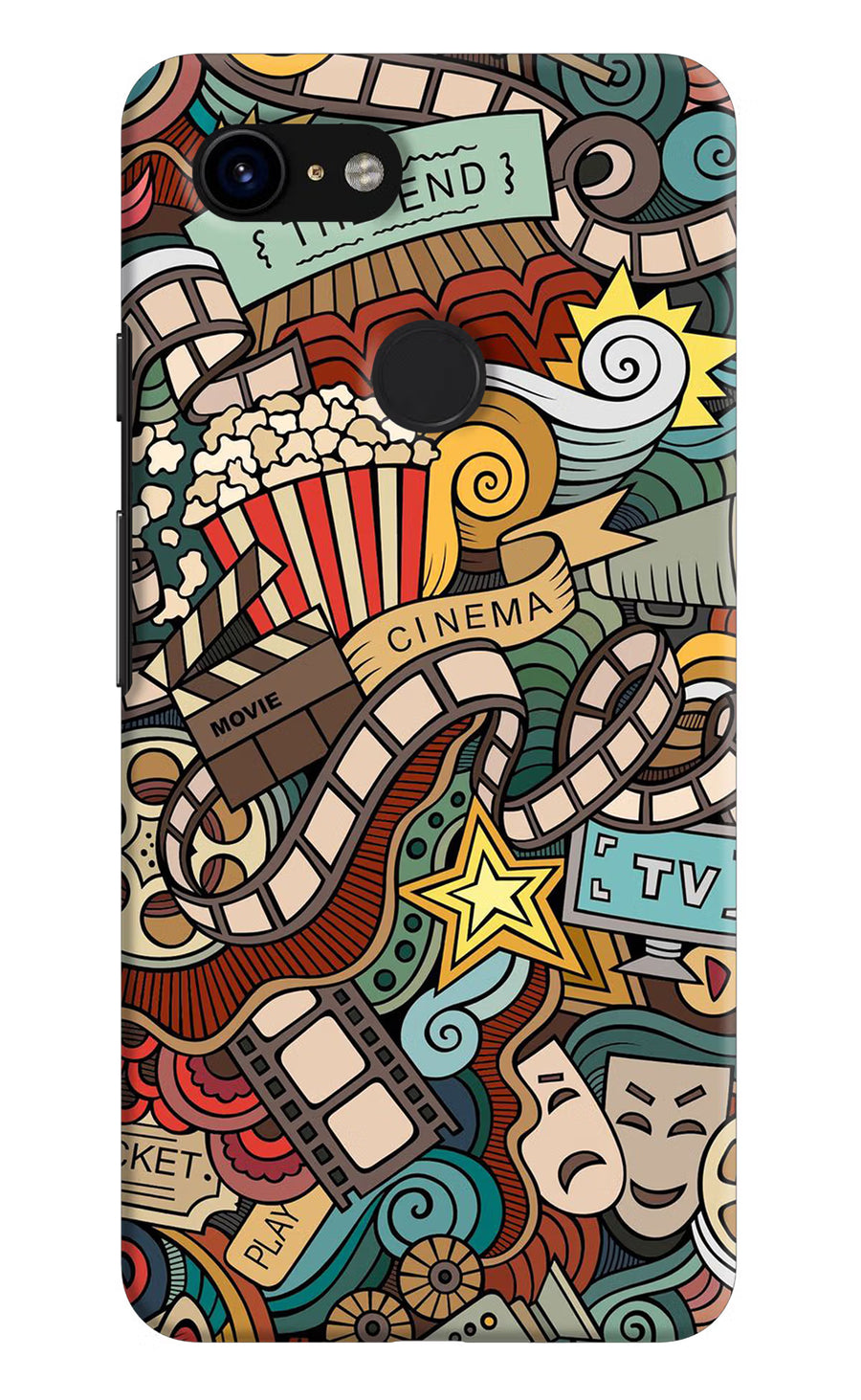 Cinema Abstract Google Pixel 3 Back Cover, Hard case