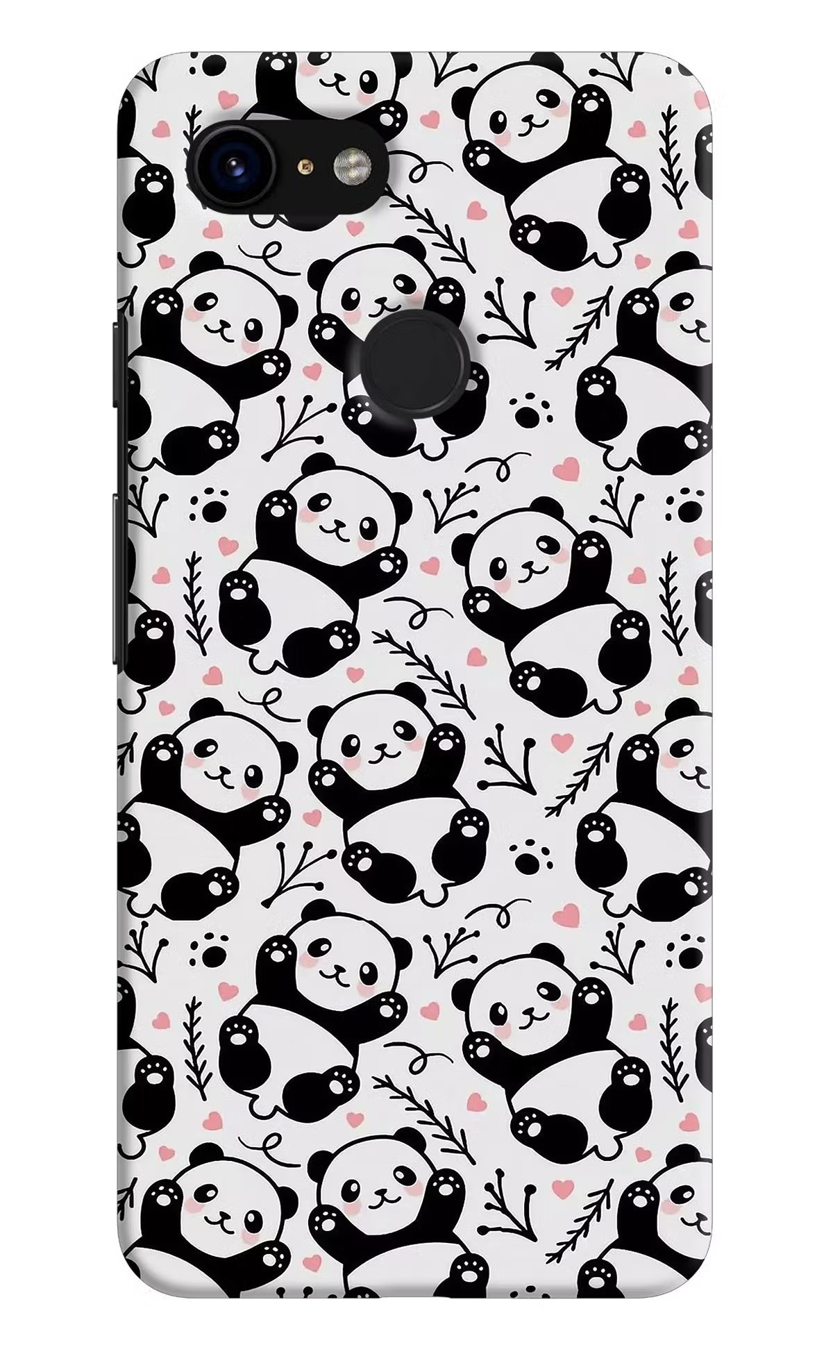 Cute Panda Google Pixel 3 Hard Case Back Cover by Casekaro