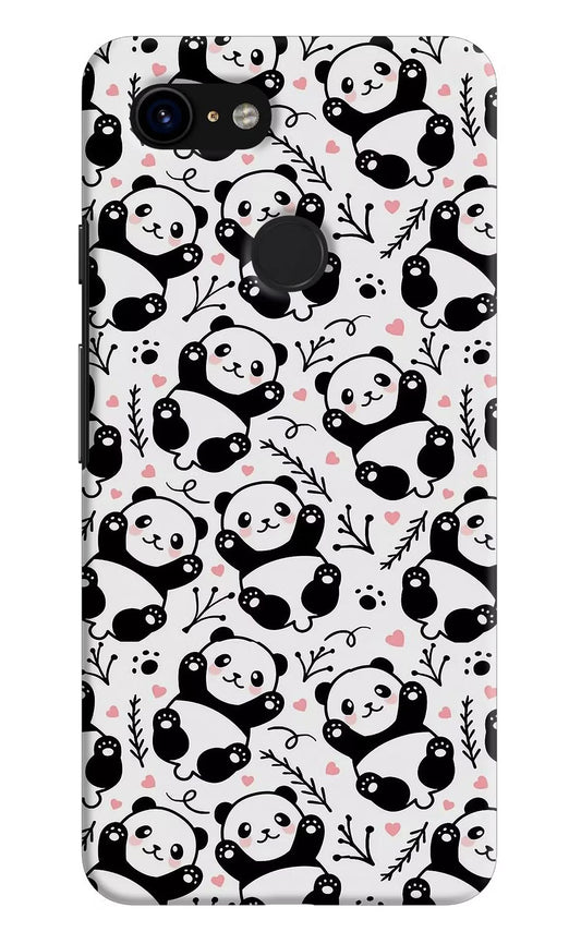 Cute Panda Google Pixel 3 Hard Case Back Cover by Casekaro
