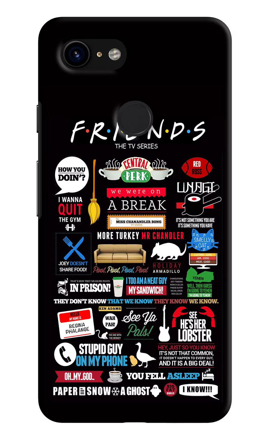 FRIENDS Google Pixel 3 Back Cover, Hard case