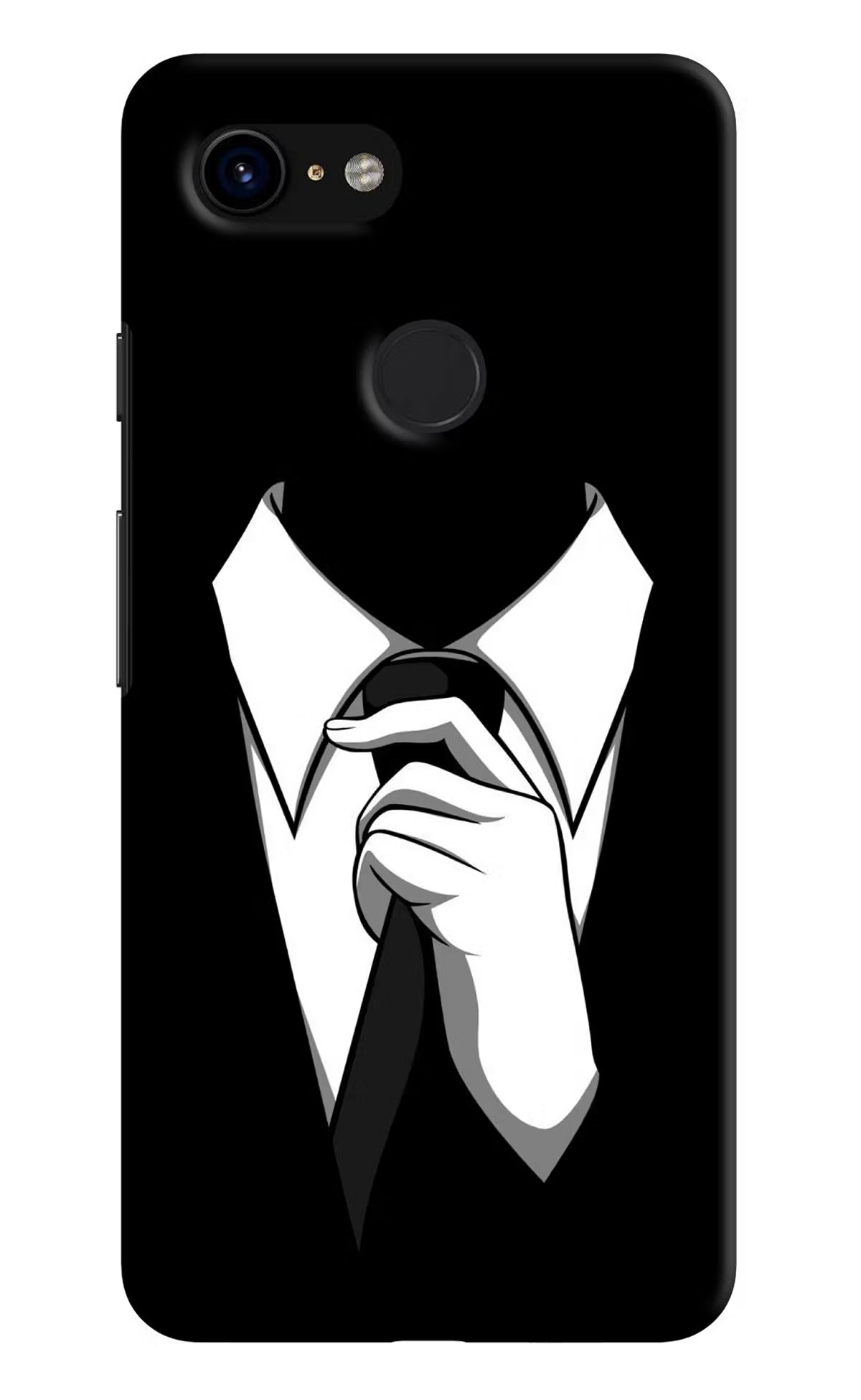Black Tie Google Pixel 3 Hard Case Back Cover by Casekaro