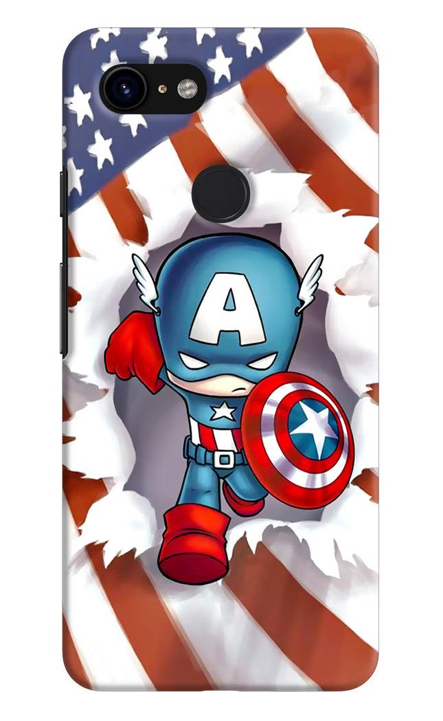 Captain America Google Pixel 3 Hard Case Back Cover by Casekaro