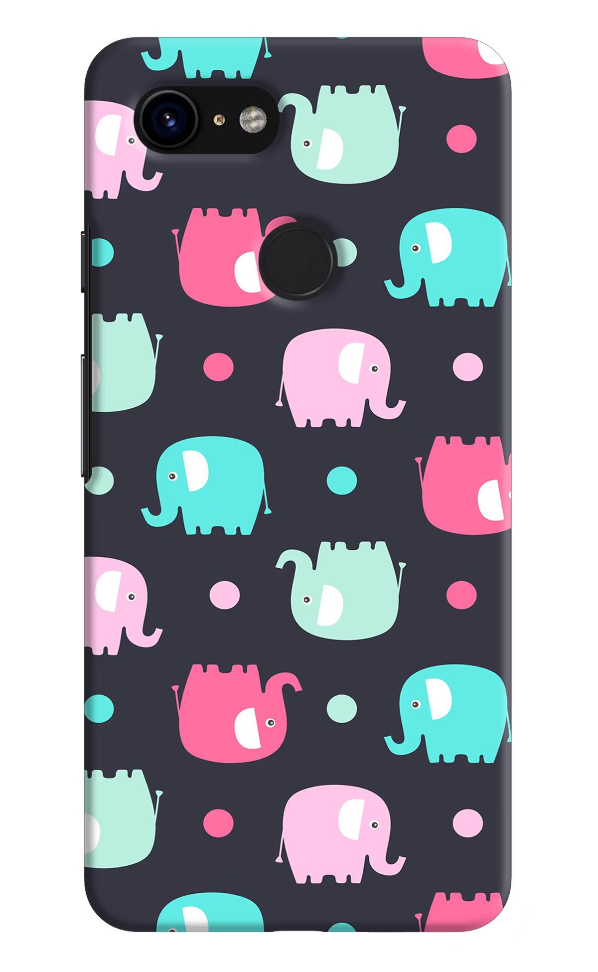 Elephants Google Pixel 3 Hard Case Back Cover by Casekaro