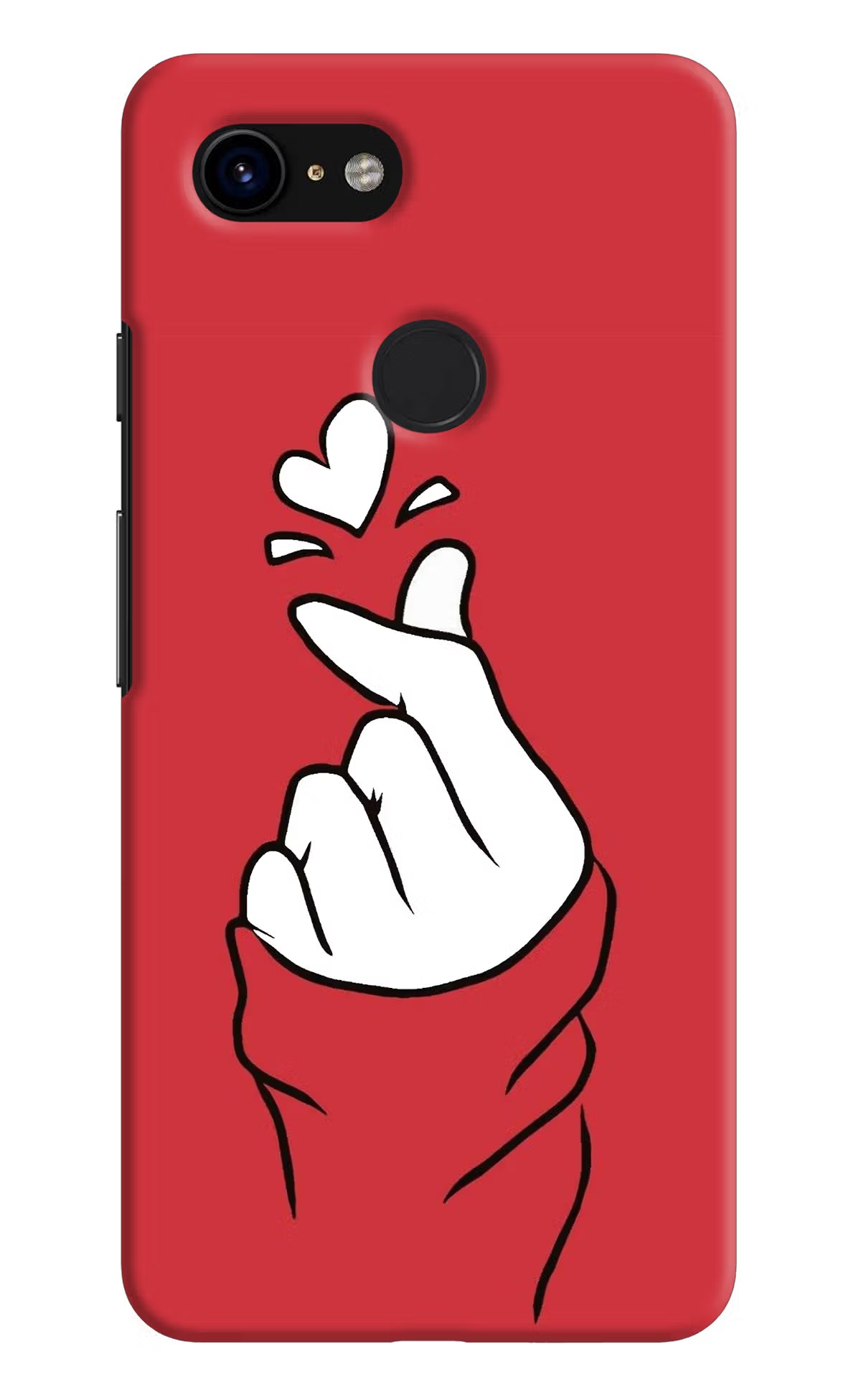 Korean Love Sign Google Pixel 3 Hard Case Back Cover by Casekaro