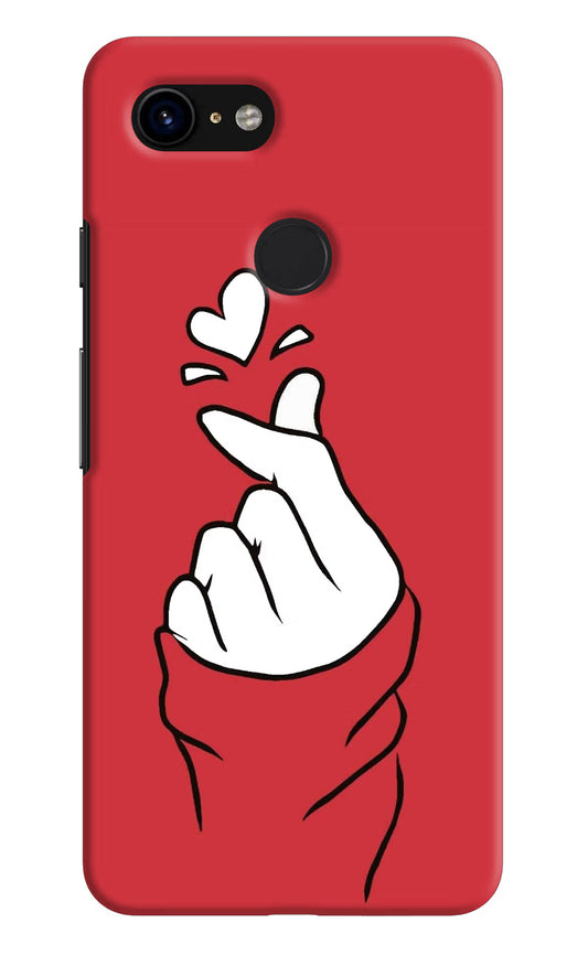 Korean Love Sign Google Pixel 3 Hard Case Back Cover by Casekaro