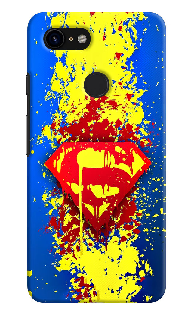 Superman logo Google Pixel 3 Hard Case Back Cover by Casekaro