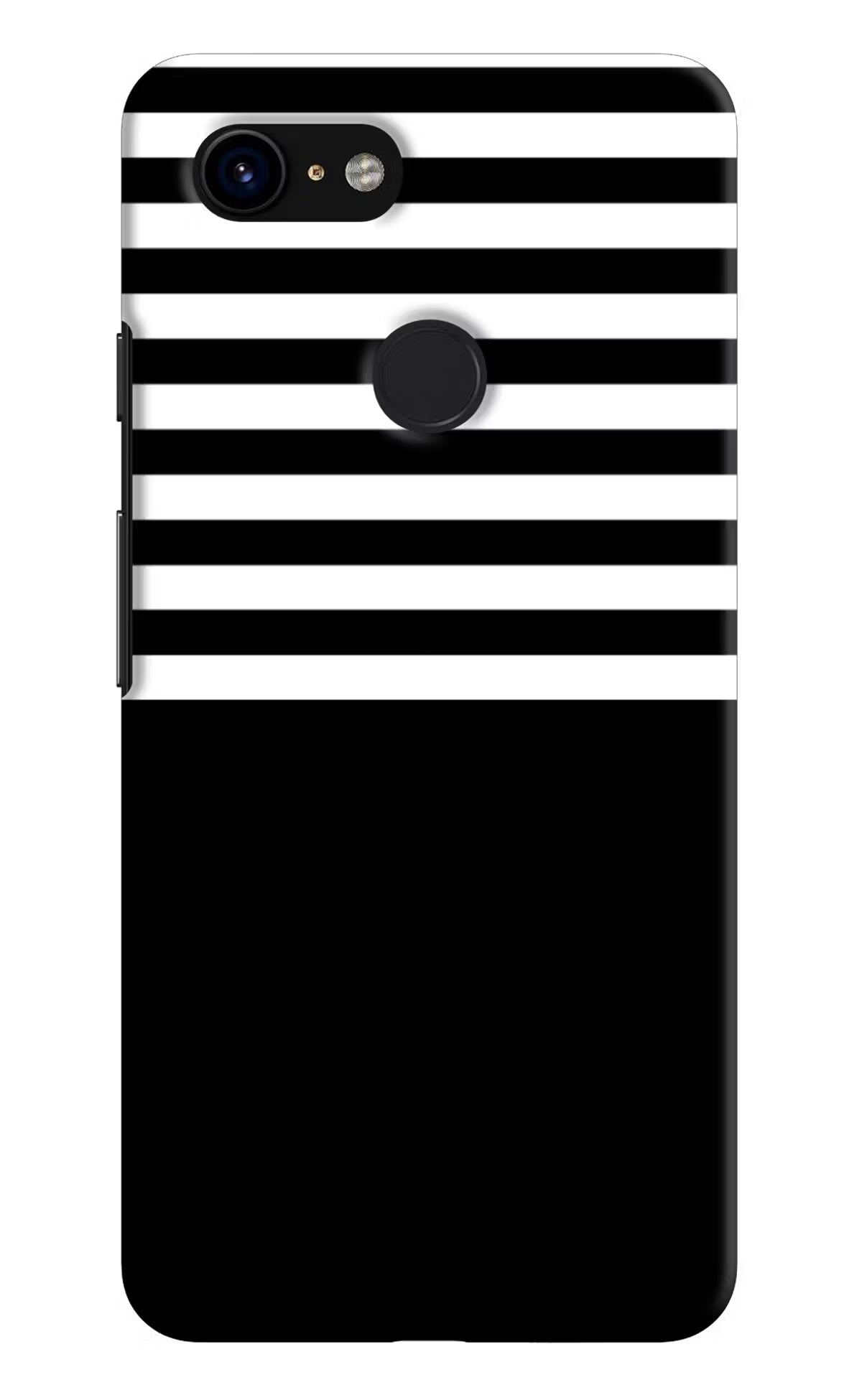 Black and White Print Google Pixel 3 Hard Case Back Cover by Casekaro