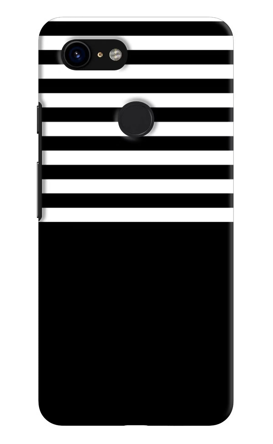 Black and White Print Google Pixel 3 Back Cover, Hard case