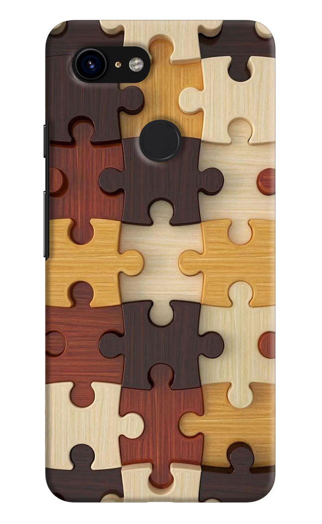 Wooden Puzzle Google Pixel 3 Hard Case Back Cover by Casekaro