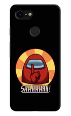 Among Us Shhh! Google Pixel 3 Hard Case Back Cover by Casekaro