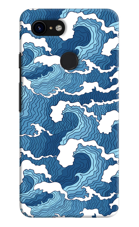 Blue Waves Google Pixel 3 Hard Case Back Cover by Casekaro