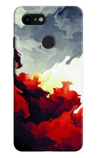 Fire Cloud Google Pixel 3 Hard Case Back Cover by Casekaro