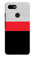 Tri Color Pattern Google Pixel 3 Hard Case Back Cover by Casekaro