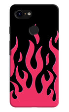 Fire Flames Google Pixel 3 Hard Case Back Cover by Casekaro