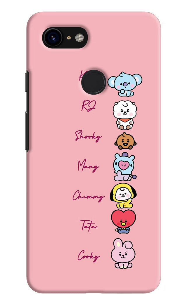 BTS names Google Pixel 3 Hard Case Back Cover by Casekaro