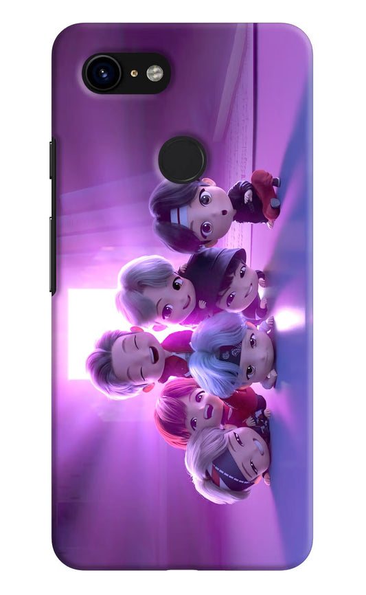 BTS Chibi Google Pixel 3 Hard Case Back Cover by Casekaro