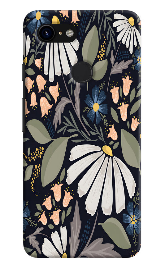 Flowers Art Google Pixel 3 Hard Case Back Cover by Casekaro