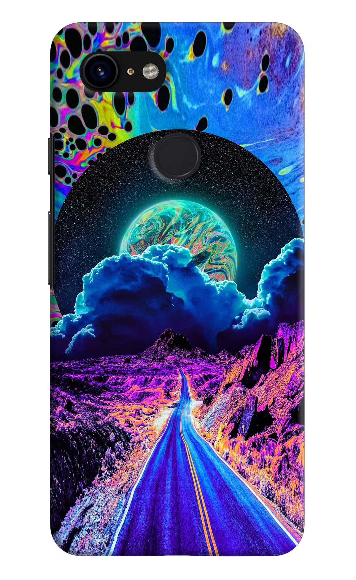 Psychedelic Painting Google Pixel 3 Hard Case Back Cover by Casekaro