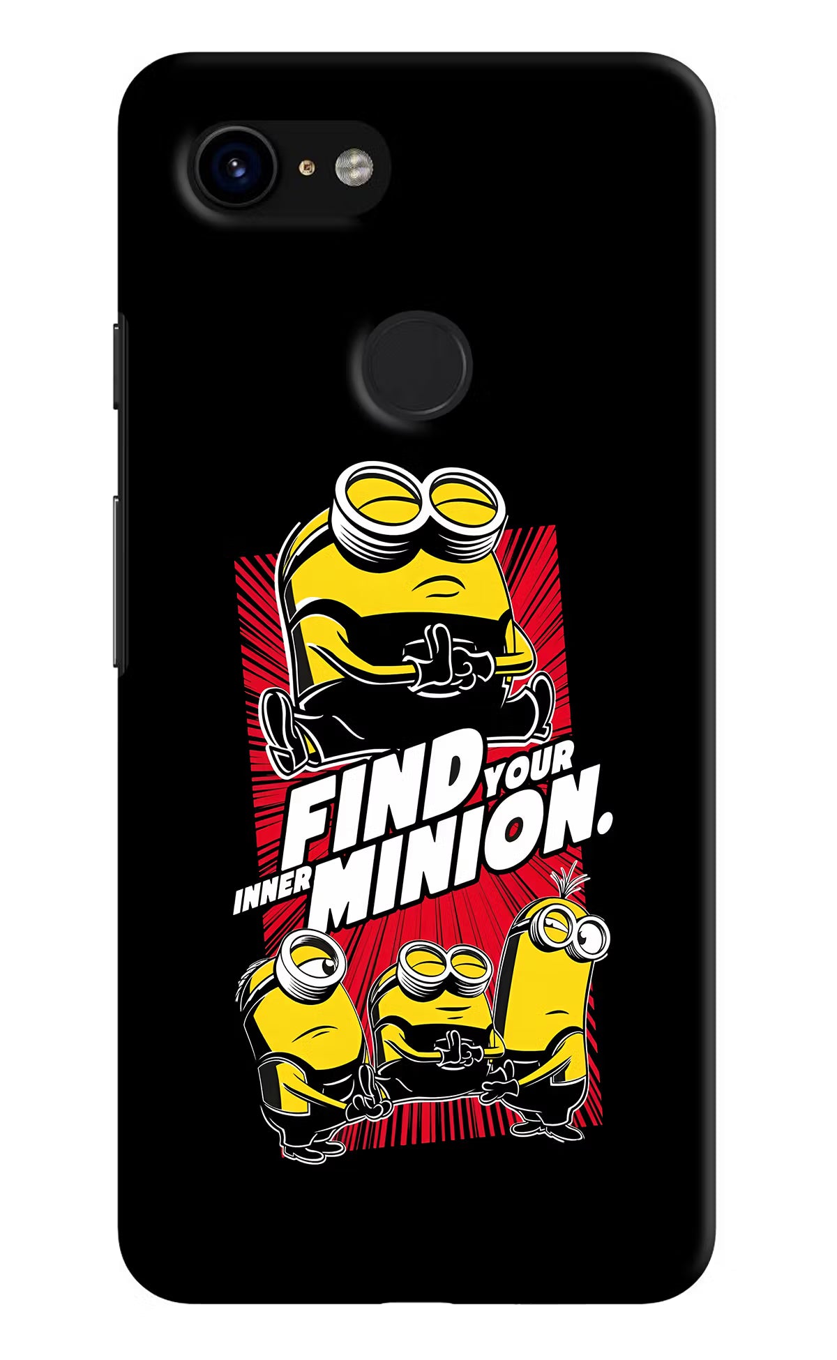 Find your inner Minion Google Pixel 3 Hard Case Back Cover by Casekaro