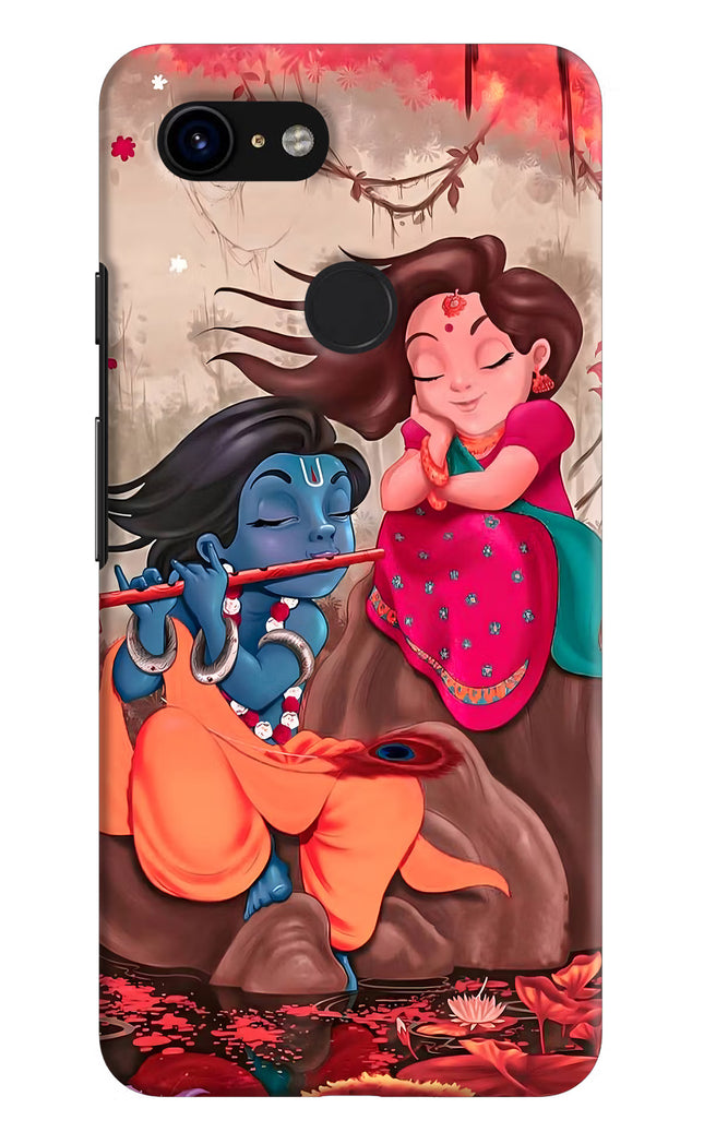 Radhe Krishna Google Pixel 3 Hard Case Back Cover by Casekaro