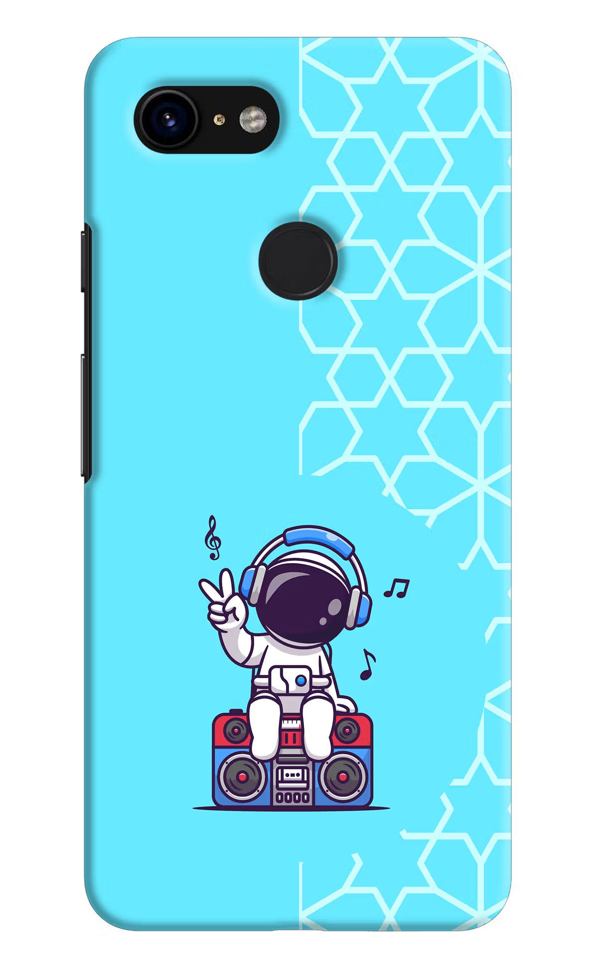 Cute Astronaut Chilling Google Pixel 3 Hard Case Back Cover by Casekaro
