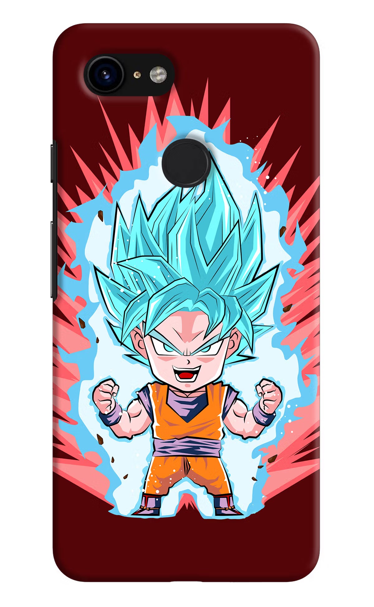 Goku Little Google Pixel 3 Hard Case Back Cover by Casekaro