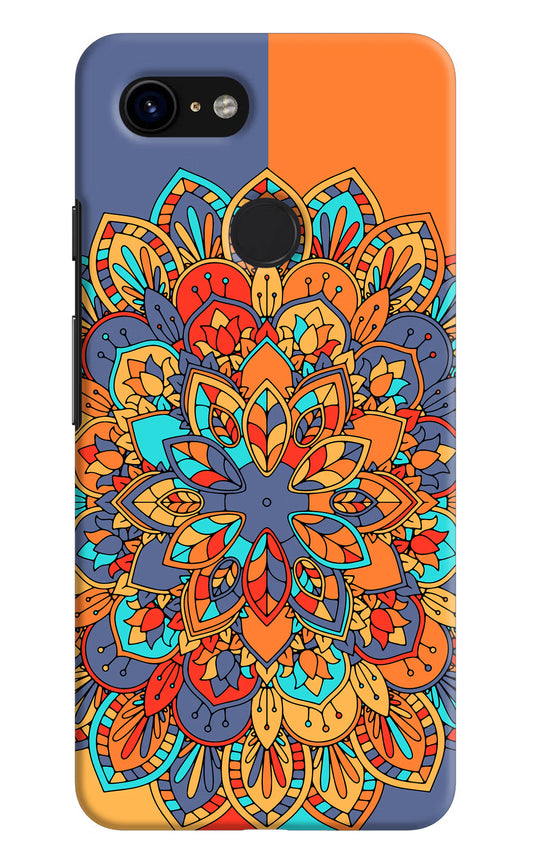 Color Mandala Google Pixel 3 Hard Case Back Cover by Casekaro