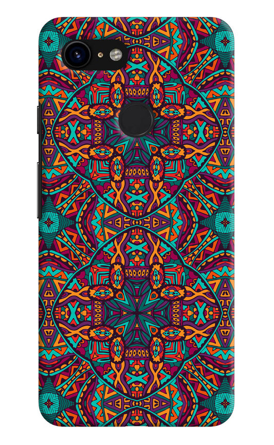 Colour Mandala Google Pixel 3 Hard Case Back Cover by Casekaro