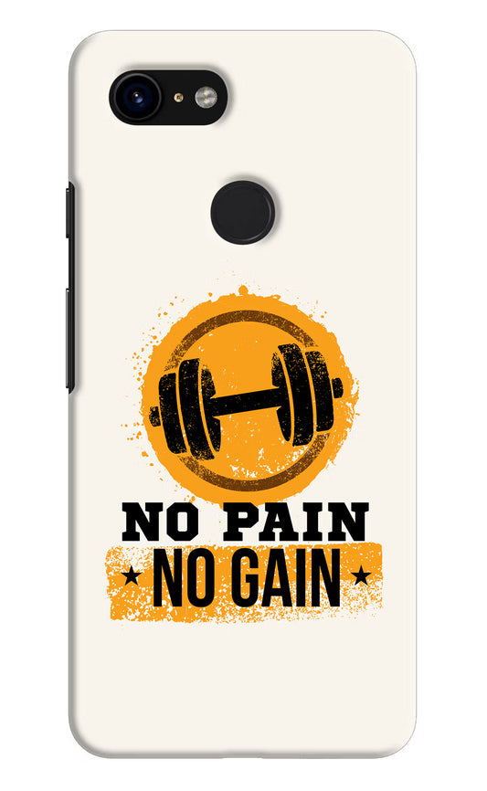 No Pain No Gain Google Pixel 3 Hard Case Back Cover by Casekaro