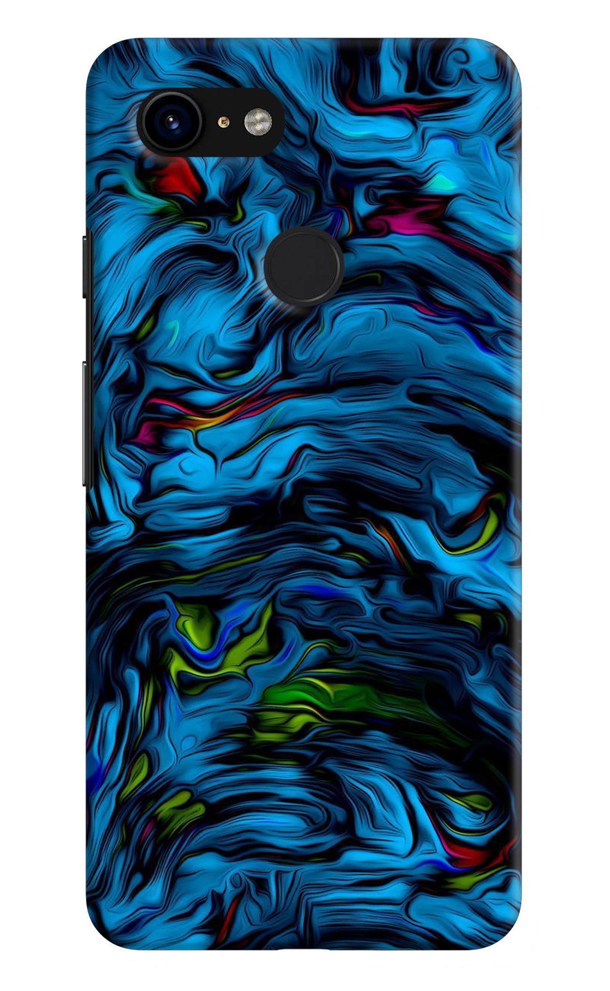 Dark Blue Abstract Google Pixel 3 Back Cover