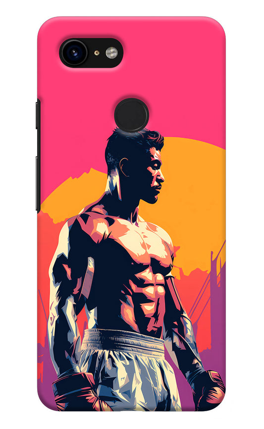 Sunset Warrior (AI Generated) Google Pixel 3 Back Cover