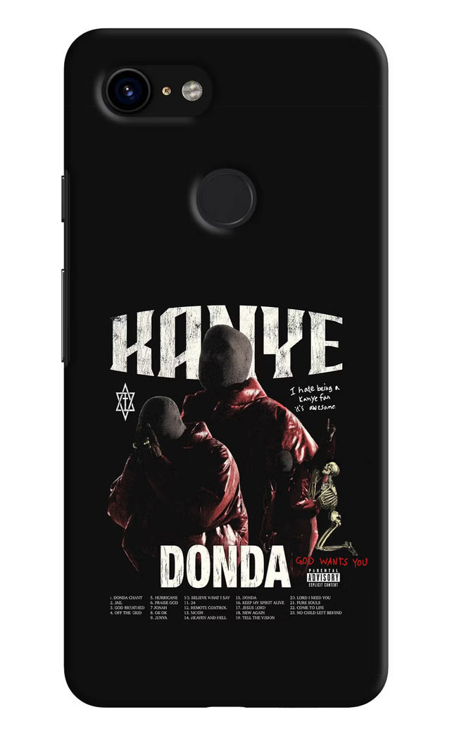 Donda Kanye West Google Pixel 3 Hard Case Back Cover by Casekaro