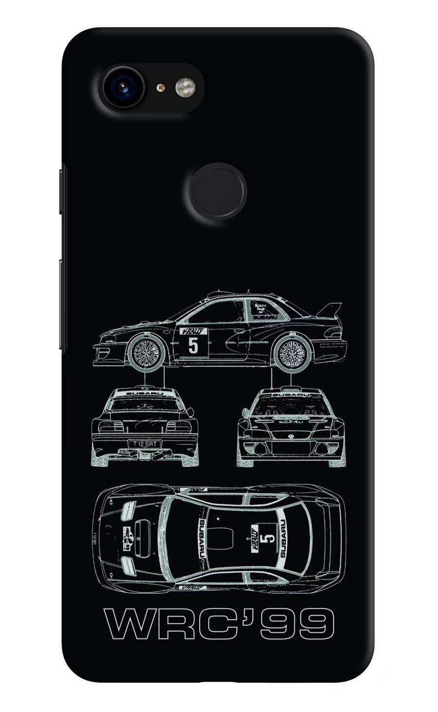 WRC'99 Google Pixel 3 Back Cover, Hard case