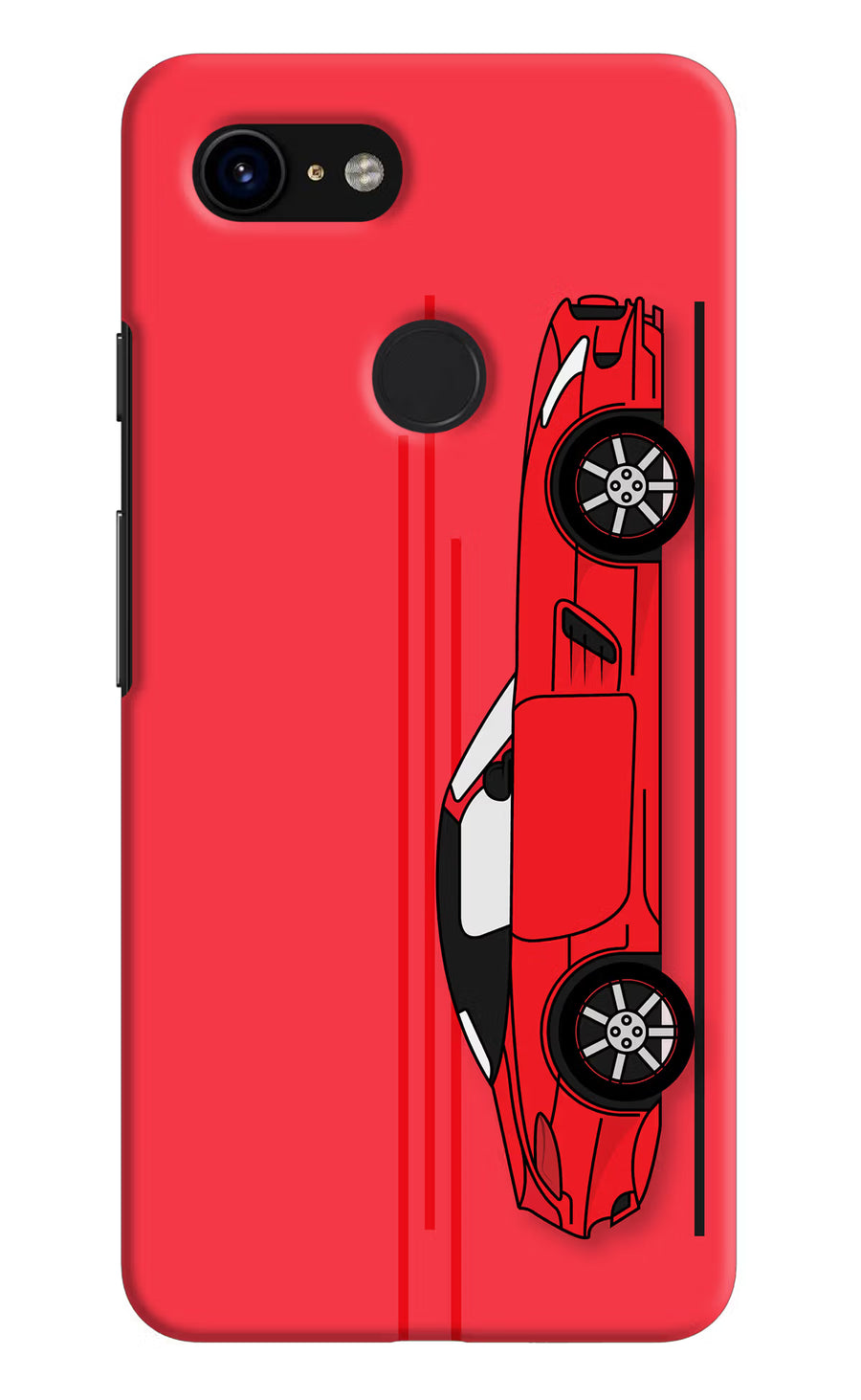 Red Velocity Google Pixel 3 Back Cover, Hard case