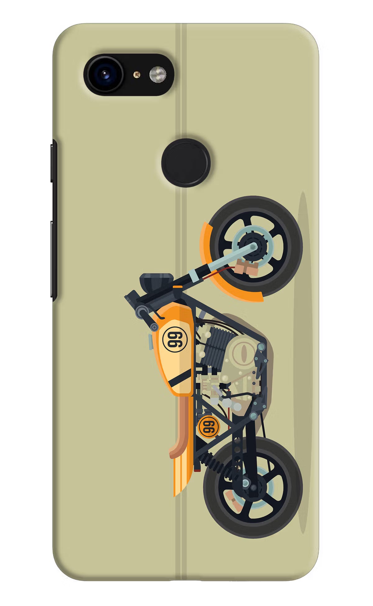 Vertical Speedster Google Pixel 3 Hard Case Back Cover by Casekaro