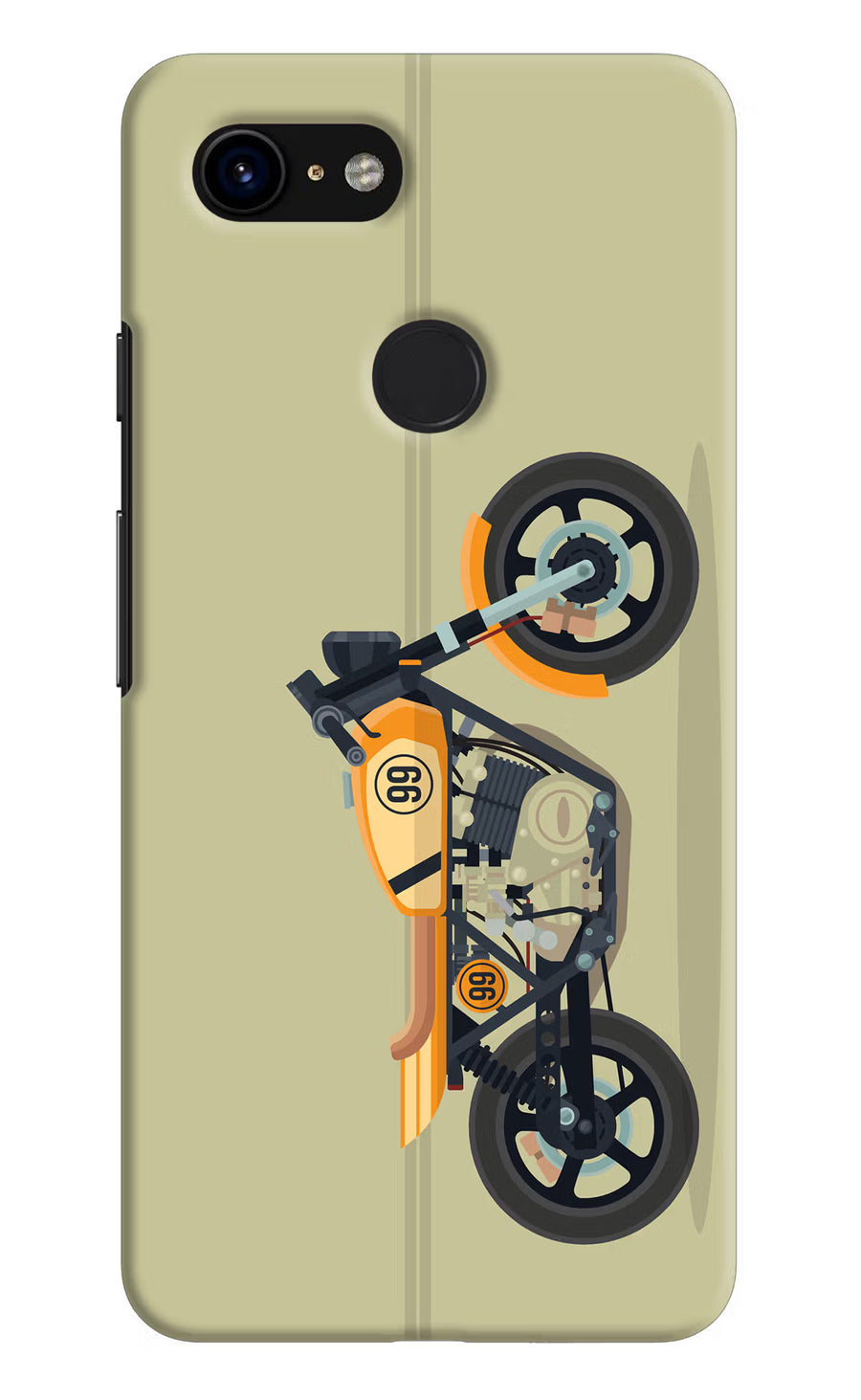 Vertical Speedster Google Pixel 3 Back Cover, Hard case