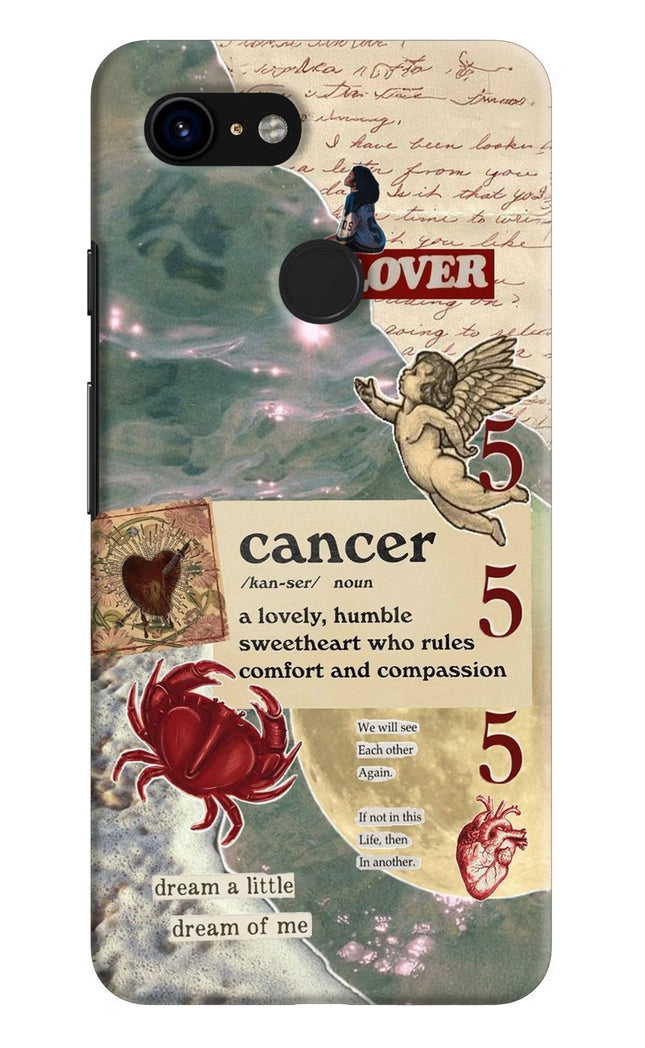Cancer Zodiac Google Pixel 3 Hard Case Back Cover by Casekaro