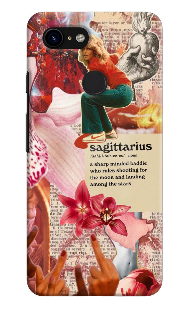Sagittarius Zodiac Google Pixel 3 Hard Case Back Cover by Casekaro