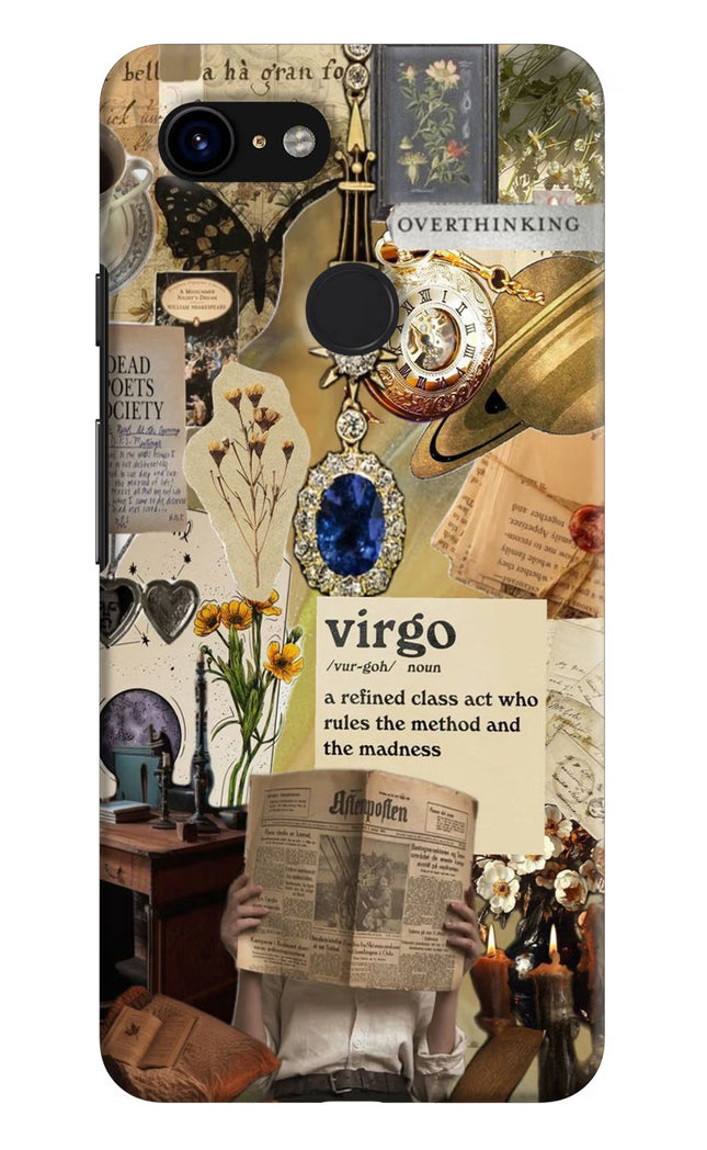 Virgo Zodiac Google Pixel 3 Hard Case Back Cover by Casekaro