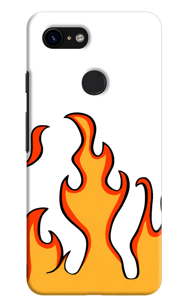 Fired Up – White Google Pixel 3 Hard Case Back Cover by Casekaro