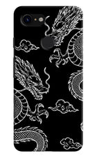 Twin Dragons Google Pixel 3 Hard Case Back Cover by Casekaro