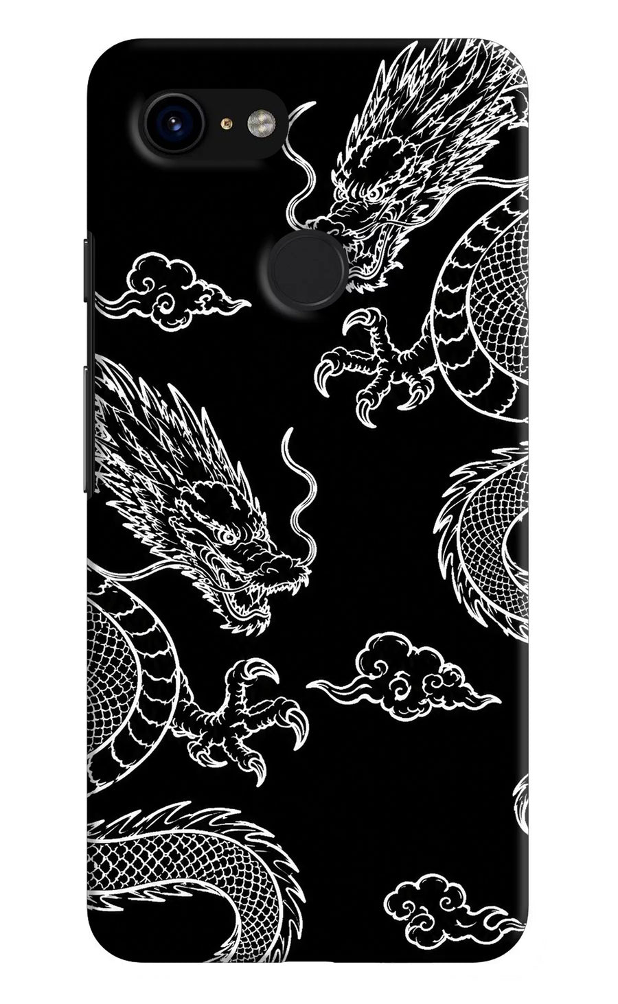Twin Dragons Google Pixel 3 Back Cover, Hard case