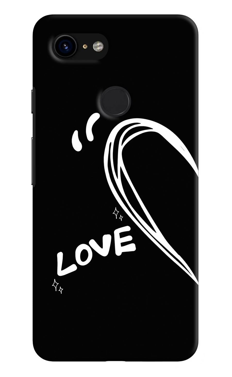 Love Line Google Pixel 3 Back Cover, Hard case