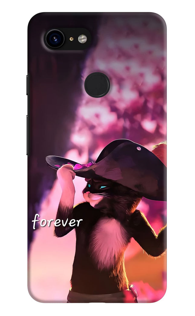 Forever Cat Google Pixel 3 Hard Case Back Cover by Casekaro