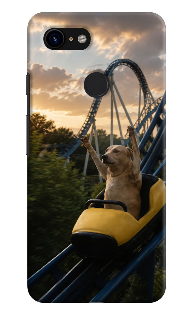 Rollercoaster Dog Google Pixel 3 Hard Case Back Cover by Casekaro