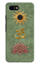 Om & Lotus Google Pixel 3 Back Cover