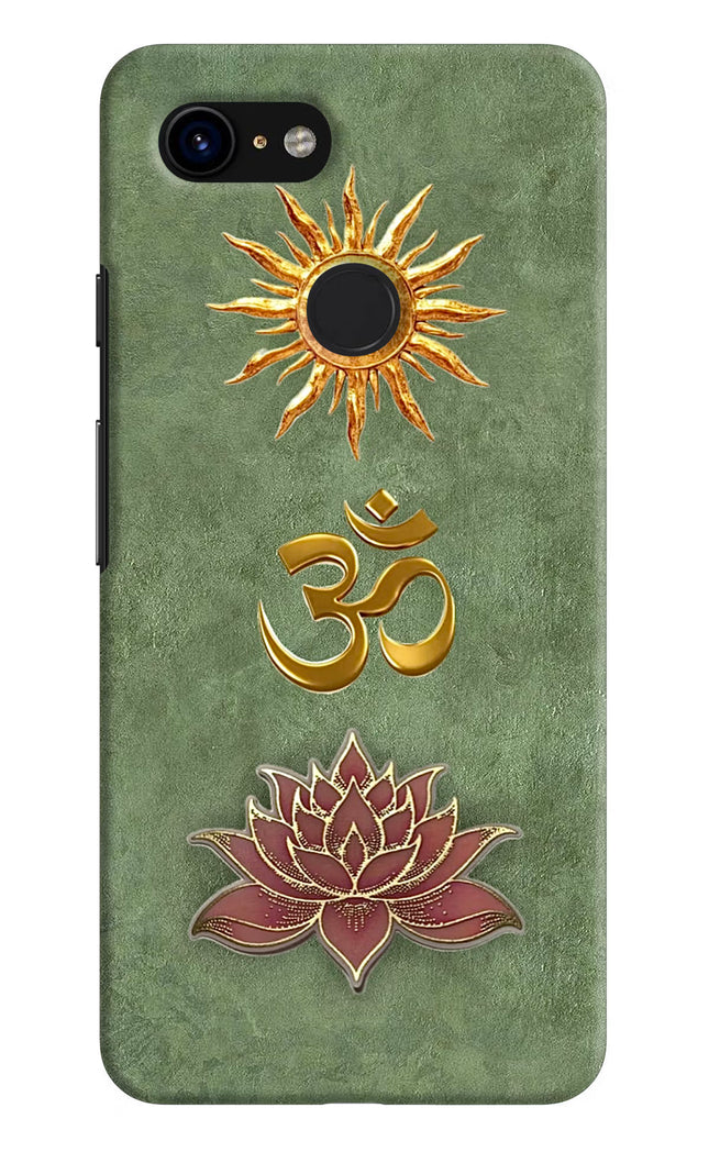 Om & Lotus Google Pixel 3 Back Cover