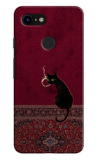 Midnight Cat Google Pixel 3 Hard Case Back Cover by Casekaro
